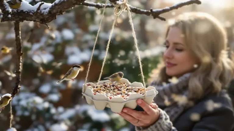 Non buttate più le vecchie scatole delle uova attirano discretamente gli uccelli in giardino questo inverno